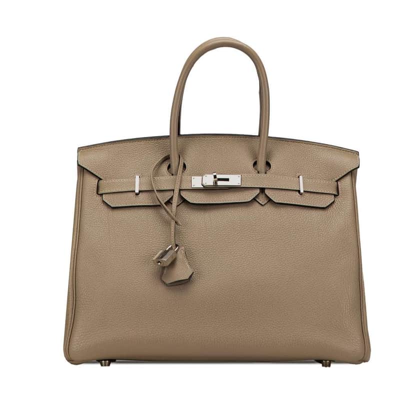 Hermès Togo Birkin Retourne 35 Brown Leather Good condition - Front View