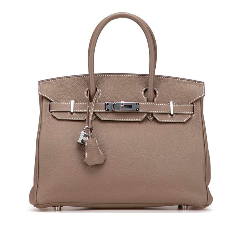 Hermès Togo Birkin Retourne 30 Brown Leather Good condition - Front View