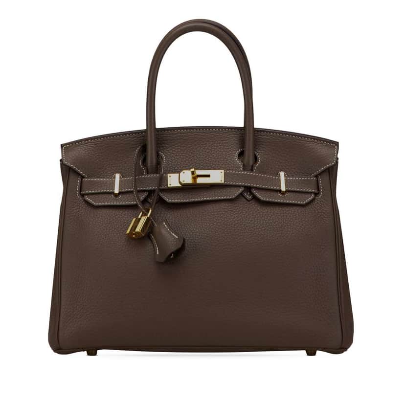 Hermès Togo Birkin Retourne 30 Brown Leather Good condition - Front View