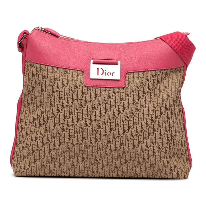 Dior Diorissimo Trotter Canvas Street Chic Crossbody Brown Canvas Good condition - Front View