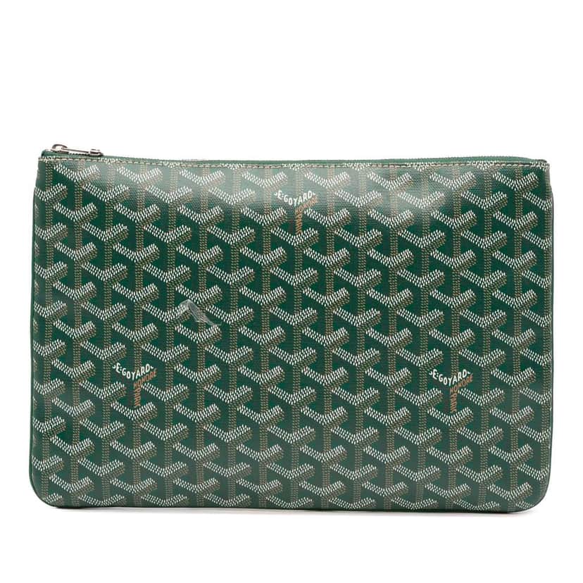 Goyard Goyardine Senat MM Green Canvas Good condition - Front View