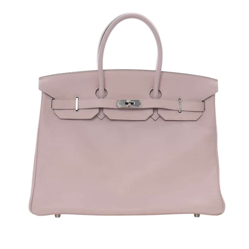 Hermès Swift Birkin Retourne 35 Pink Leather Good condition - Front View