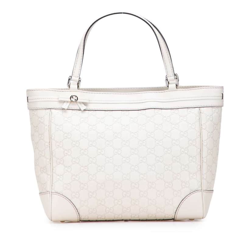 Gucci Guccissima Mayfair Tote White Leather Good condition - Front View