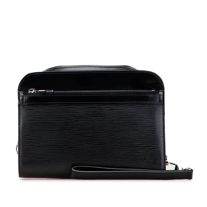 Louis Vuitton Epi Pochette Hoche Black Leather Good condition - Front View
