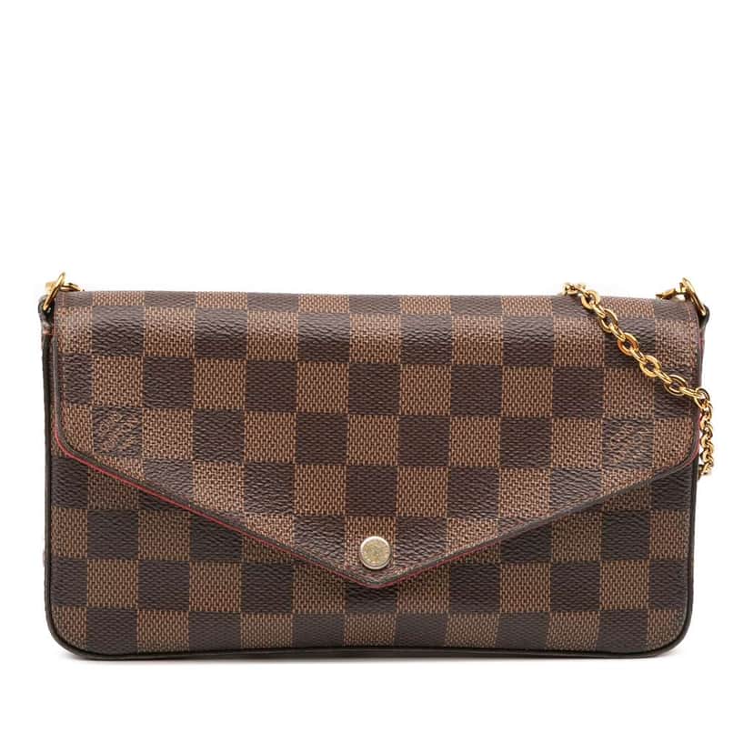 Louis Vuitton Damier Ebene Pochette Felicie Brown Good condition - Front View