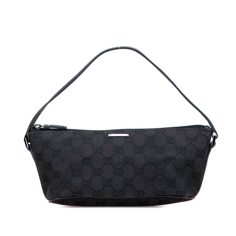 Gucci GG Canvas Boat Black Canvas Good condition - Front View