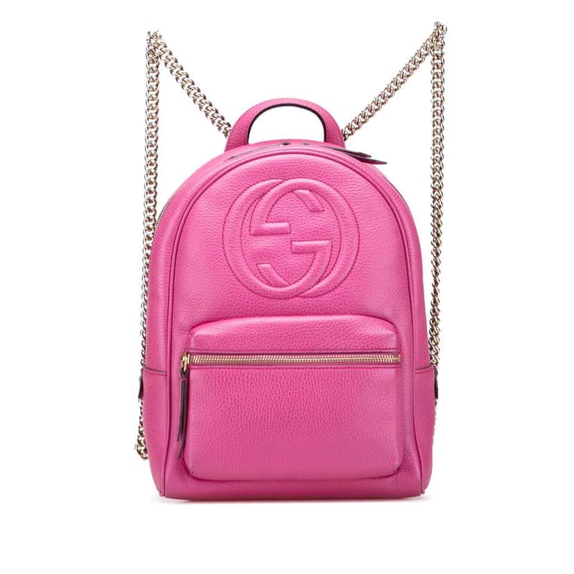 Gucci Leather Soho Backpack Pink Leather Very good condition - Front View