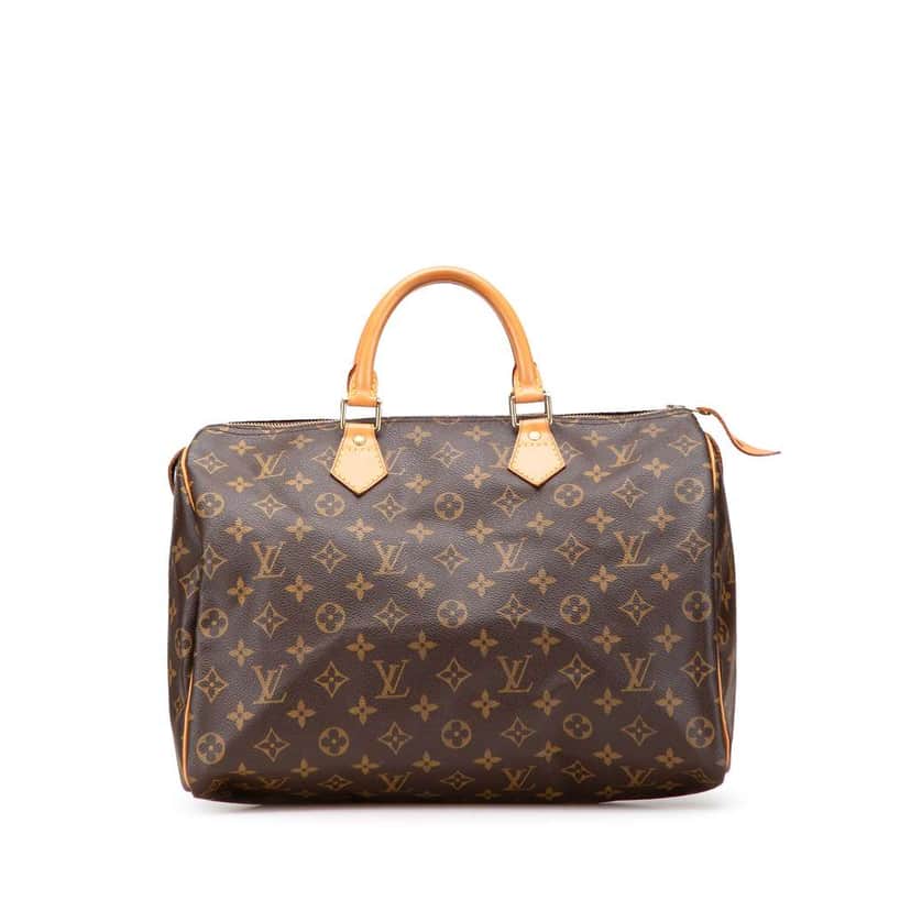 Louis Vuitton Monogram Speedy 35 Brown Canvas Good condition - Front View