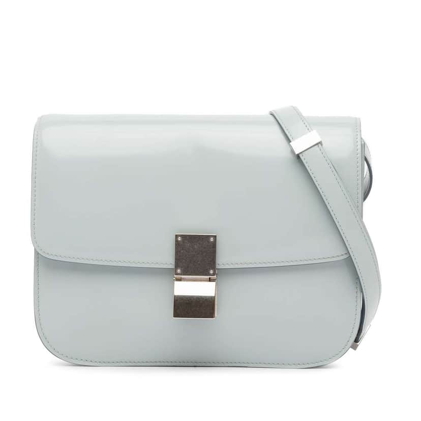 Celine Teen Calfskin Classic Box Grey Leather Good condition - Front View