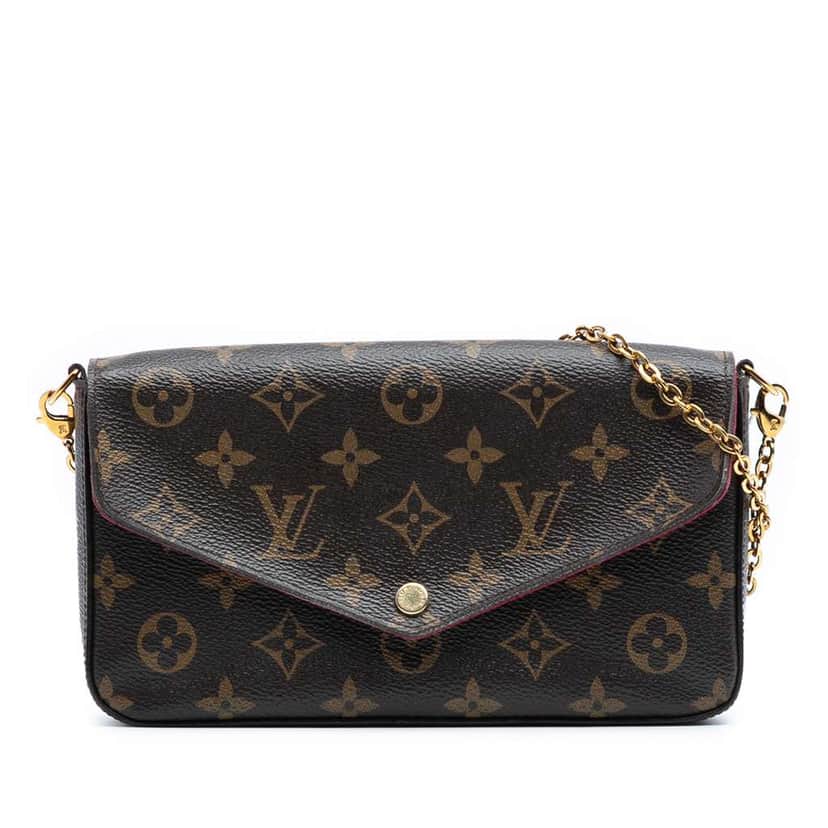 Louis Vuitton Monogram Pochette Felicie Brown Good condition - Front View