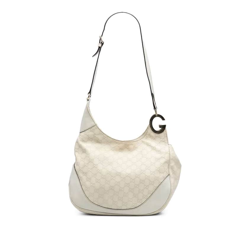 Gucci Guccissima Charlotte Crossbody White Leather Very good condition - Front View