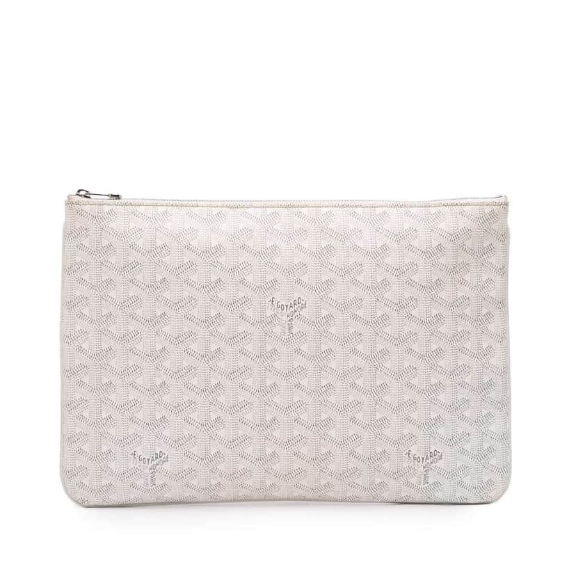 Goyard Goyardine Senat MM White Canvas Good condition - Front View