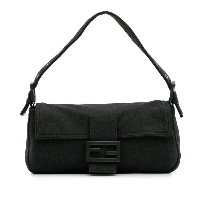Fendi Jersey Baguette Grey Cotton Good condition - Front View
