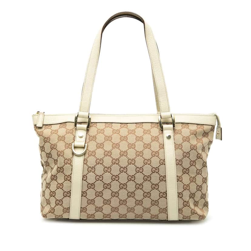 Gucci GG Canvas Abbey D Ring Tote Brown Canvas Good condition - Front View