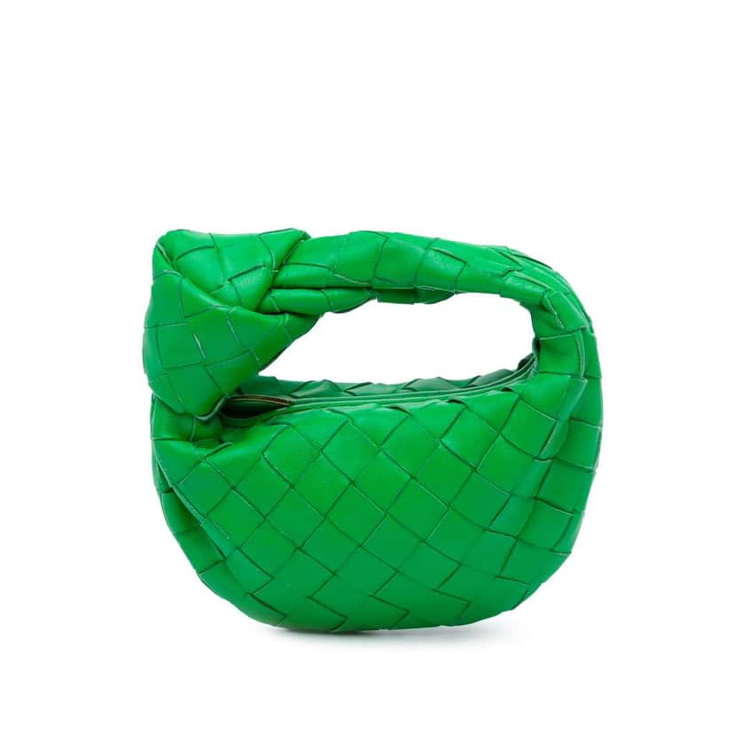 Bottega Veneta Candy Nappa Intrecciato Jodie Green Leather Good condition - Front View
