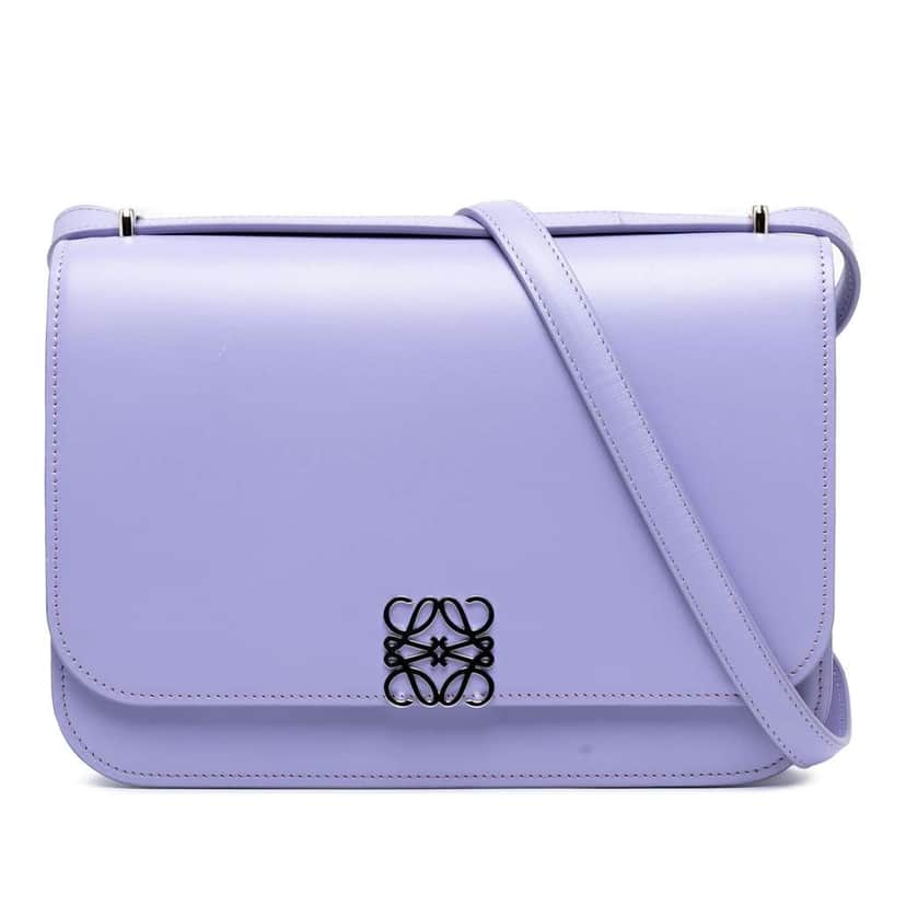 Loewe Medium Leather Goya Crossbody Purple Leather Very good condition - Front View