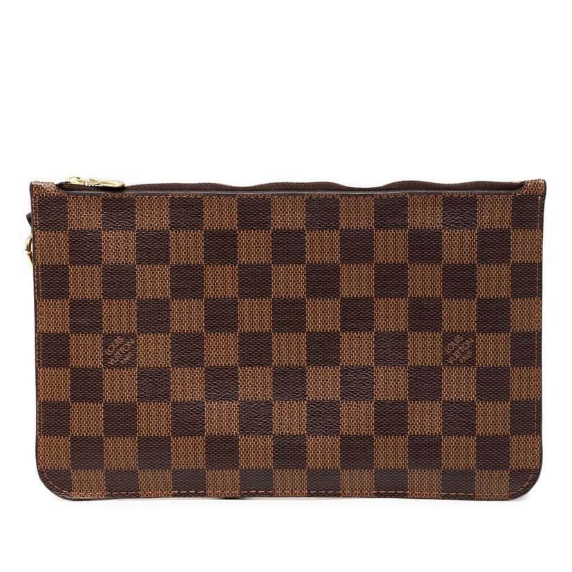Louis Vuitton Damier Ebene Neverfull Pouch MM Brown Good condition - Front View