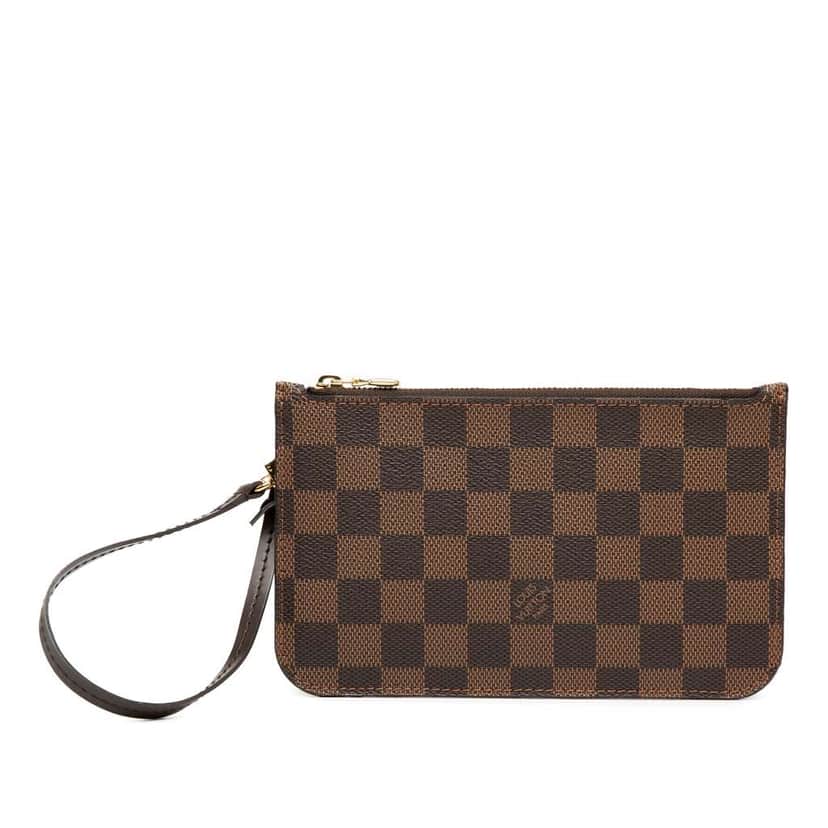 Louis Vuitton Damier Ebene Neverfull PM Pouch Brown Good condition - Front View