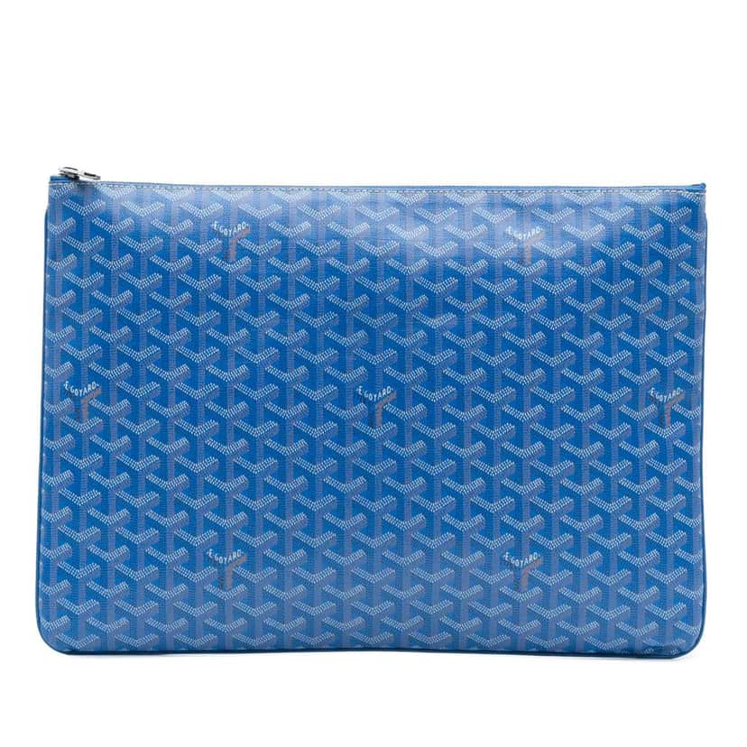 Goyard Goyardine Senat GM Blue Canvas Good condition - Front View