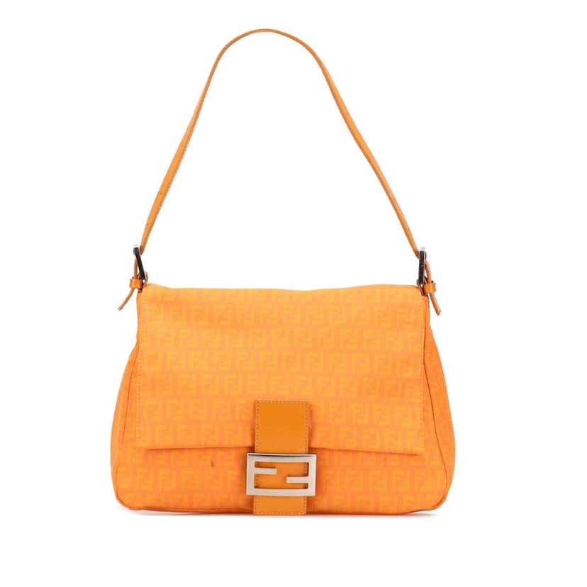 Fendi Zucchino Canvas Mamma Forever Orange Canvas Good condition - Front View