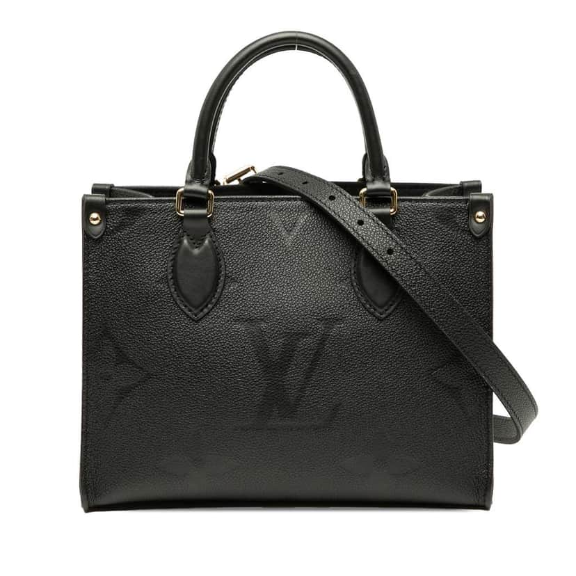 Louis Vuitton Monogram Empreinte Onthego PM Black Leather Good condition - Front View