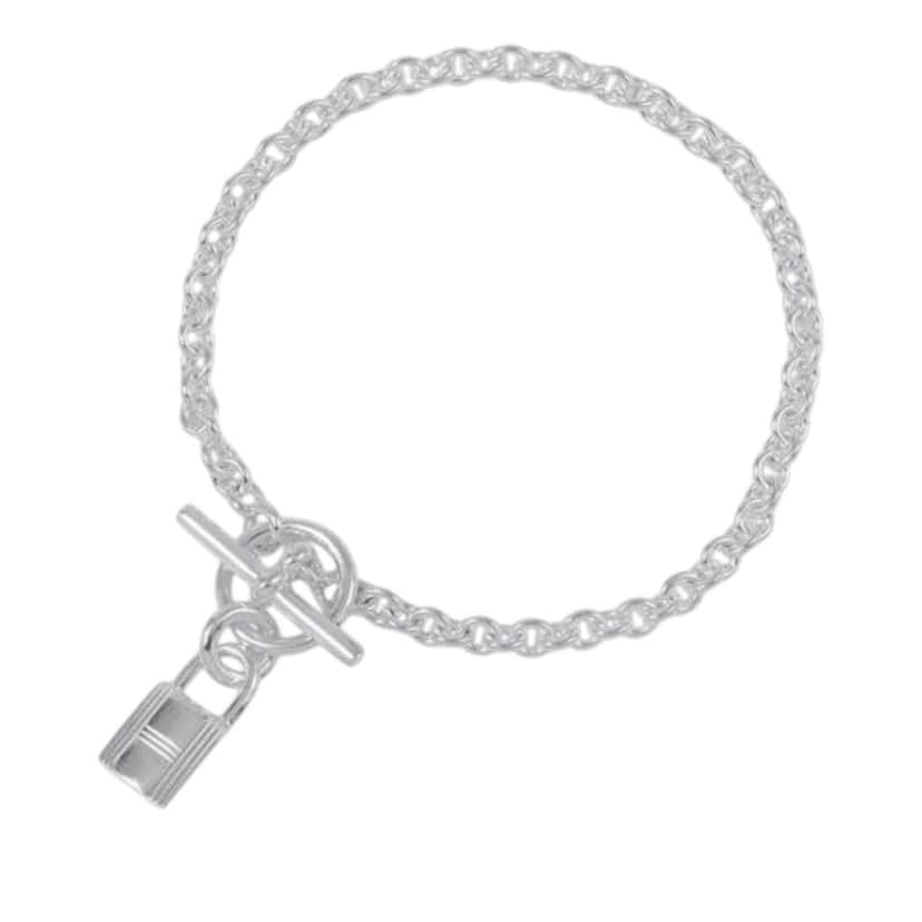 Hermès Sterling Silver Amulettes Cadena Bracelet Silver Silver Good condition - Front View
