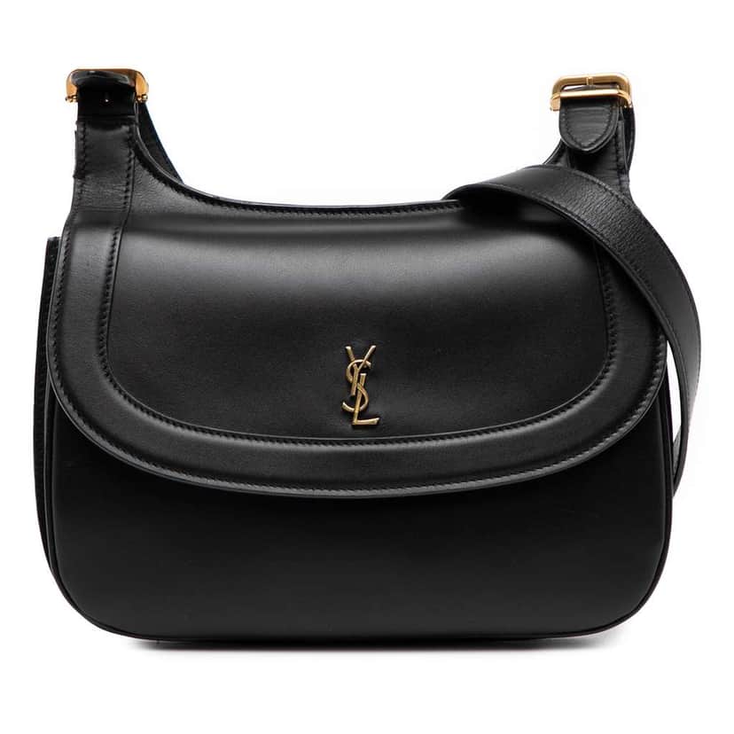 Saint Laurent Medium Smooth Calfskin Charlie Crossbody Black Leather Good condition - Front View