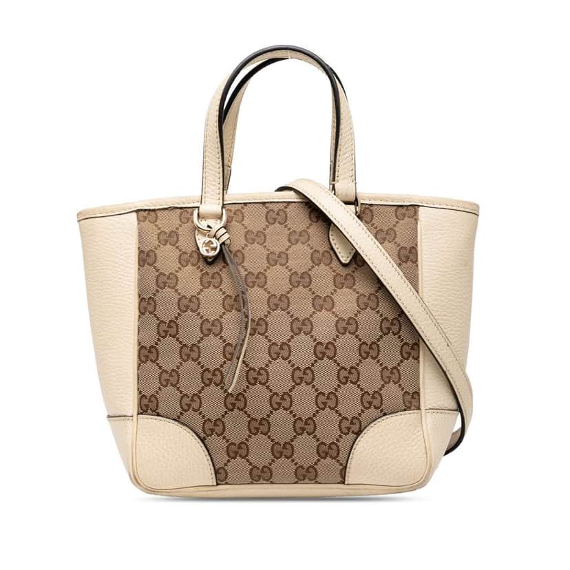 Gucci Small GG Canvas Bree Satchel Brown Canvas Good condition - Front View