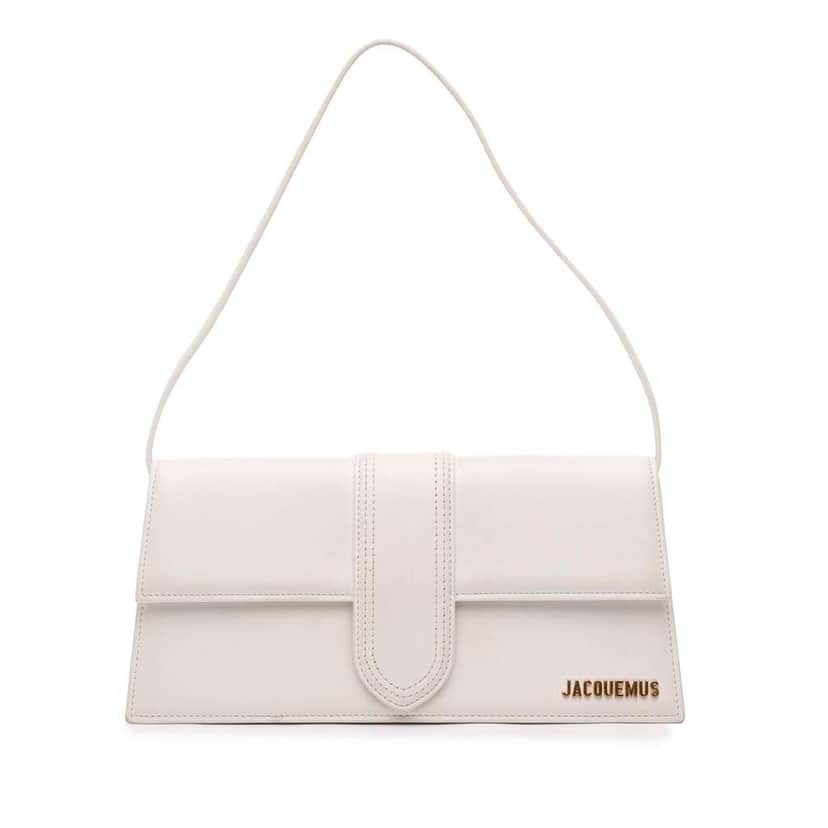 Jacquemus Calfskin Le Bambino Long White Leather Good condition - Front View