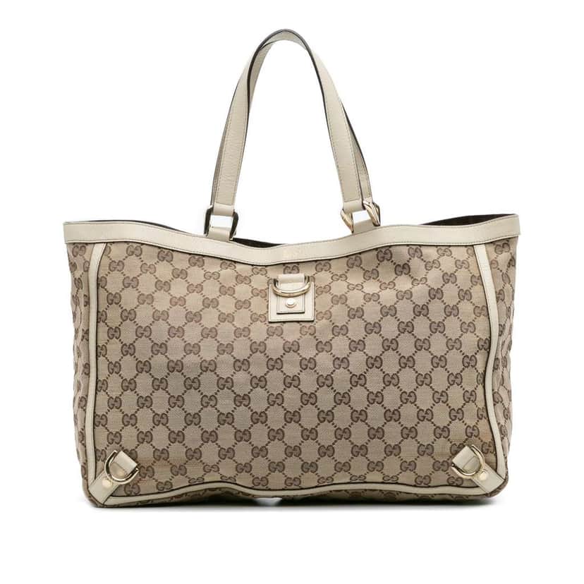 Gucci GG Canvas Abbey D Ring Tote Brown Canvas Good condition - Front View