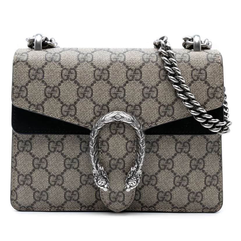 Gucci Small GG Supreme Dionysus Crossbody Brown Canvas Good condition - Front View
