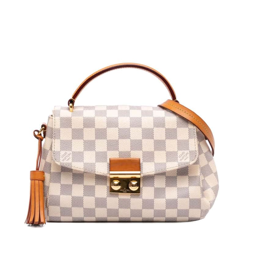 Louis Vuitton Damier Azur Croisette White Canvas Good condition - Front View