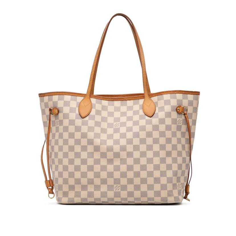 Louis Vuitton Damier Azur Neverfull MM White Good condition - Front View