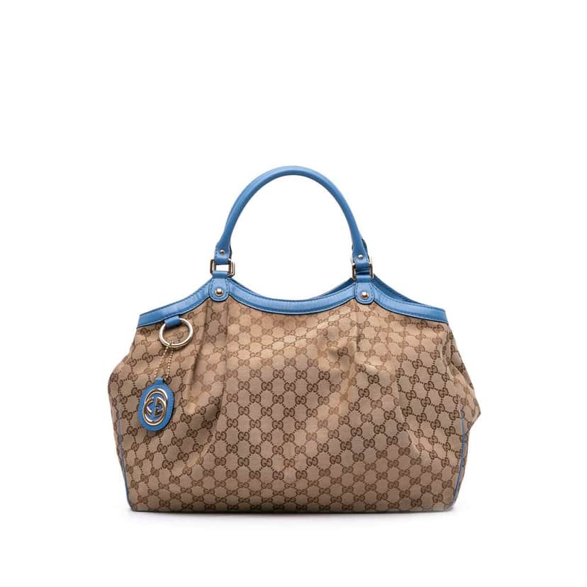 Gucci Large GG Canvas Sukey Tote Brown Canvas Good condition - Front View