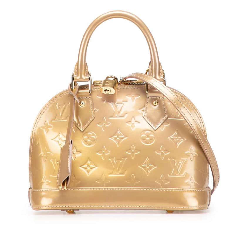 Louis Vuitton Monogram Vernis Alma BB Brown Leather Good condition - Front View