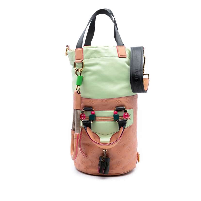 Louis Vuitton Monogram Empreinte Underground Duffle Bag Pink Leather Good condition - Front View