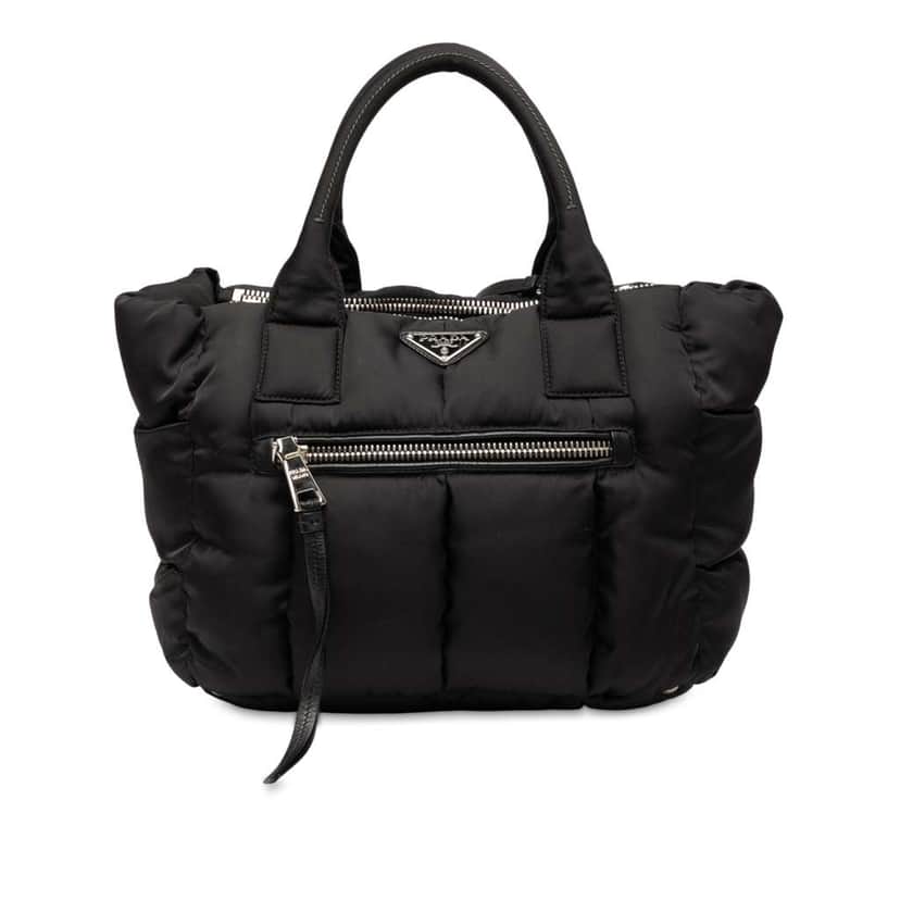 Prada Tessuto Bomber Satchel Black Good condition - Front View