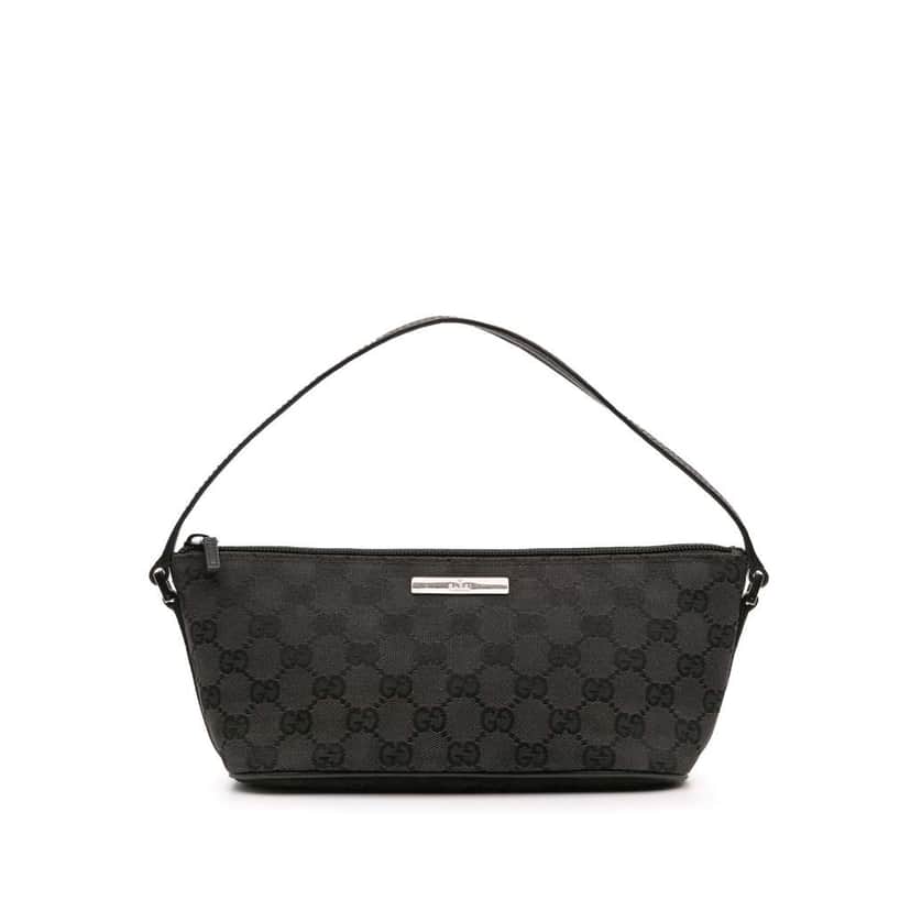 Gucci GG Canvas Boat Black Canvas Good condition - Front View