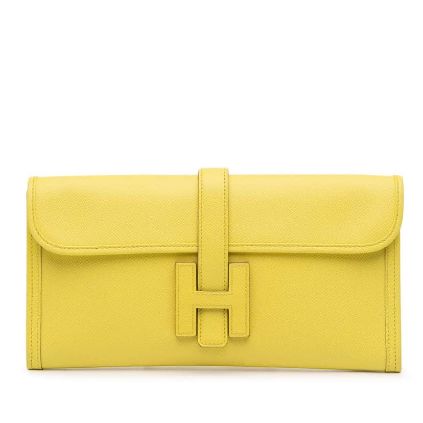 Hermès Swift Jige Elan 29 Yellow Leather Good condition - Front View