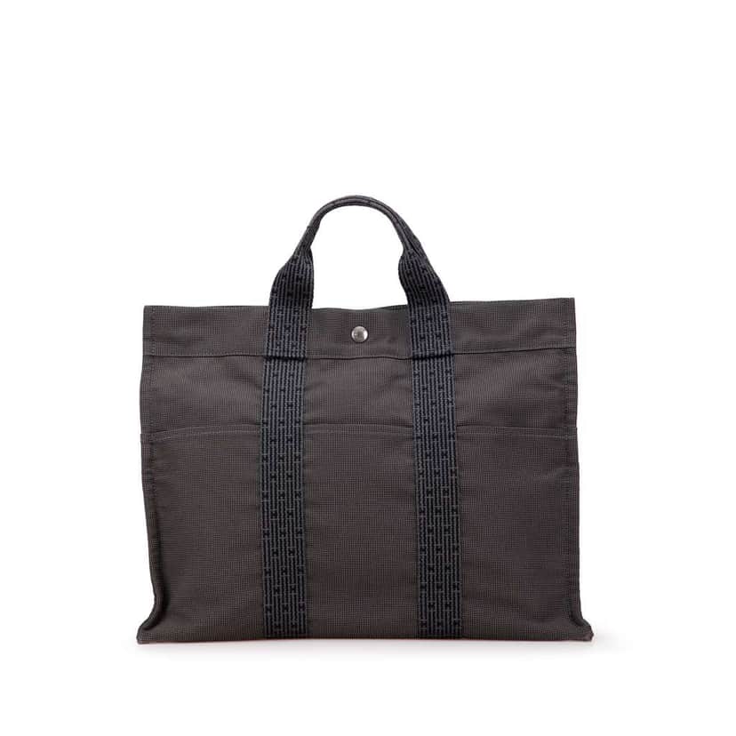 Hermès Canvas Herline MM Grey Canvas Good condition - Front View