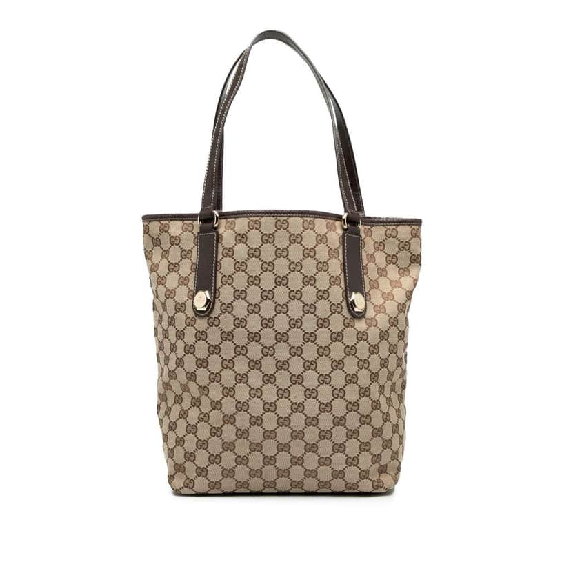 Gucci GG Canvas Charmy Tote Brown Canvas Good condition - Front View