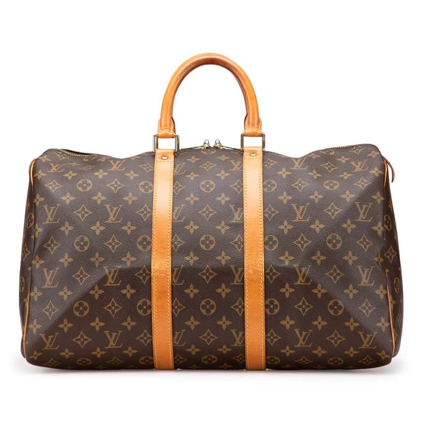 Louis Vuitton Monogram Keepall 45 Brown Canvas Very good condition - Front View