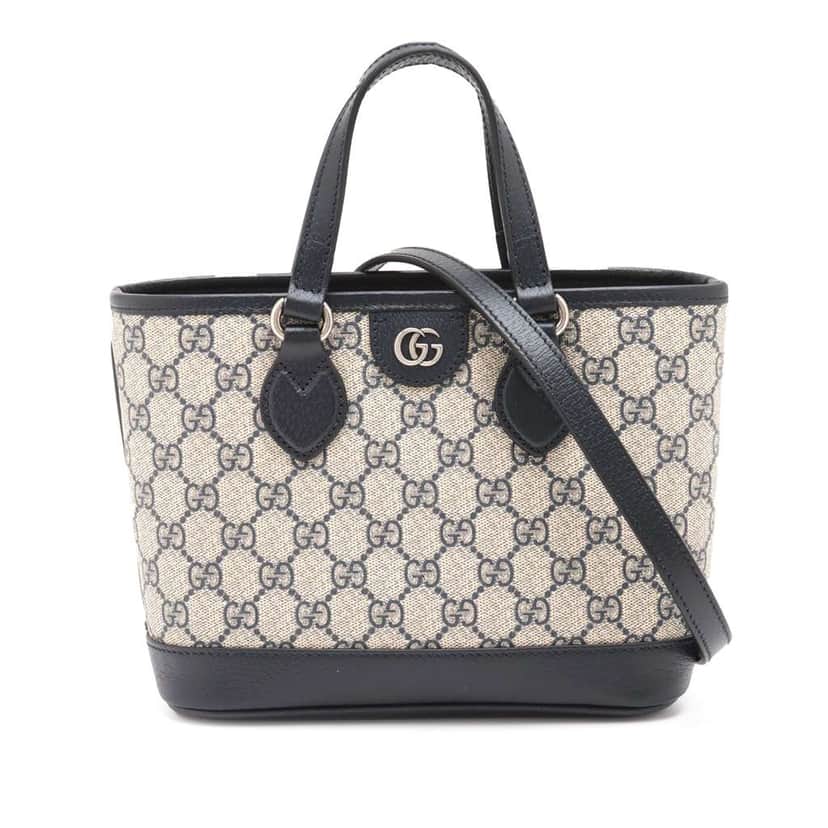 Gucci Mini GG Supreme Ophidia Tote Brown Canvas Good condition - Front View