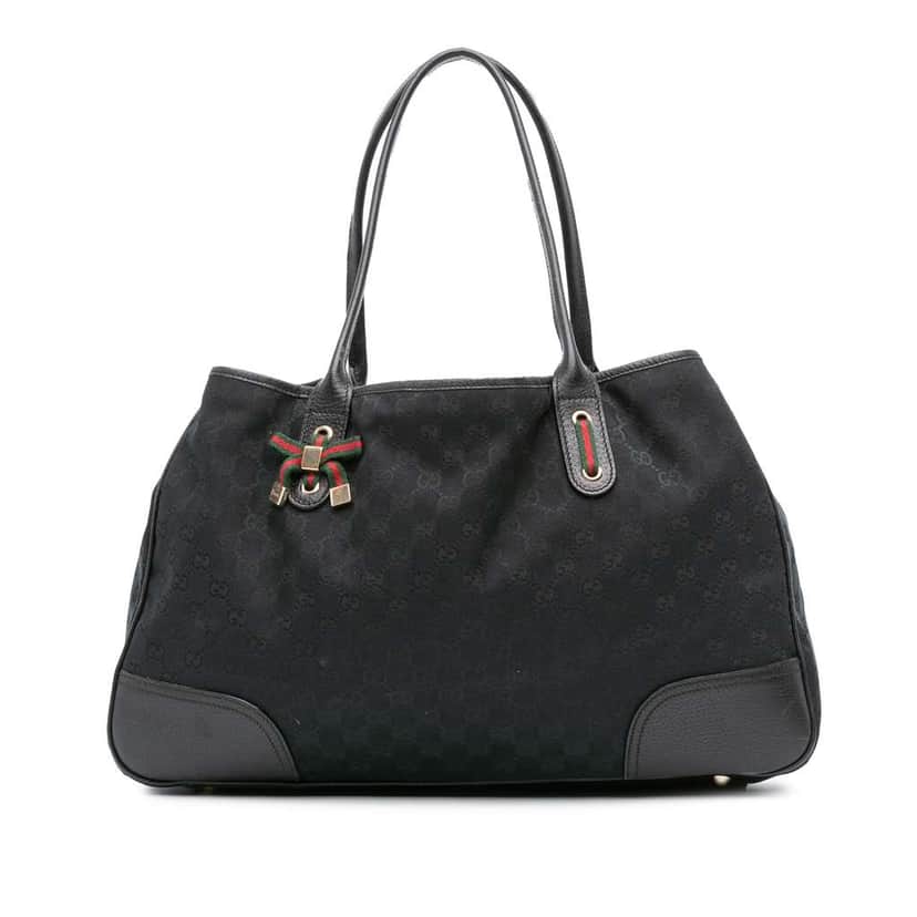 Gucci GG Canvas Princy Tote Black Canvas Fair condition - Front View