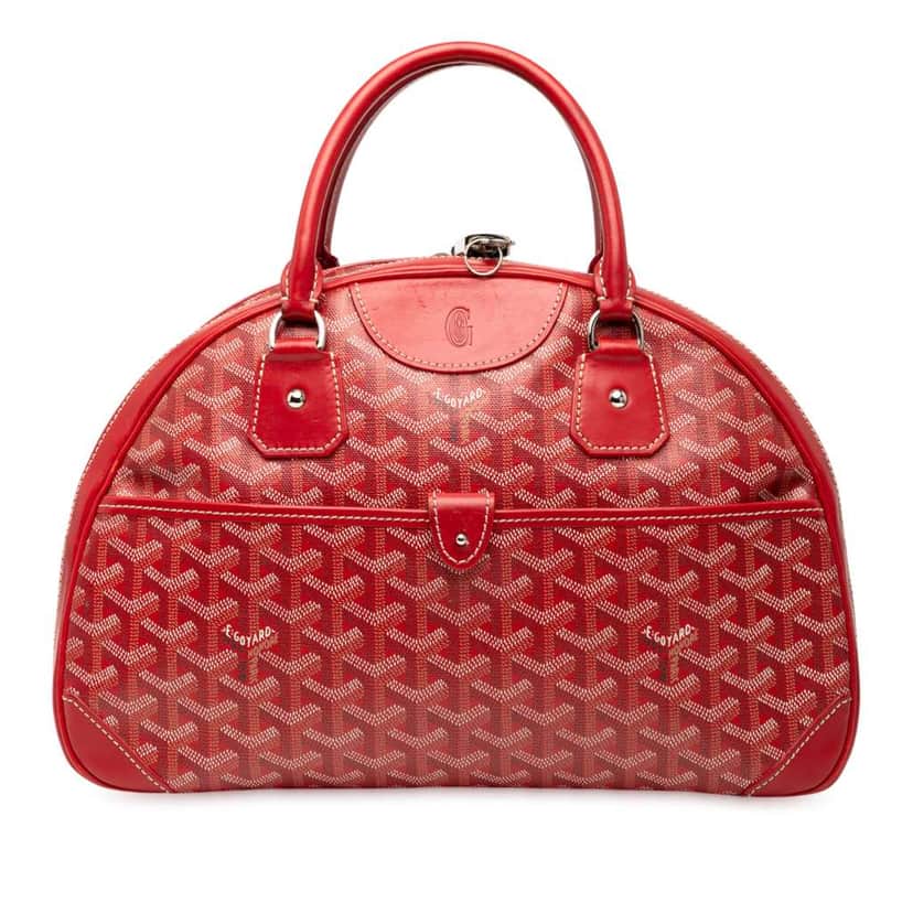 Goyard Goyardine Saint Jeanne MM Red Canvas Good condition - Front View
