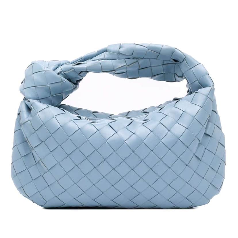 Bottega Veneta Mini Nappa Intrecciato Jodie Blue Leather Good condition - Front View