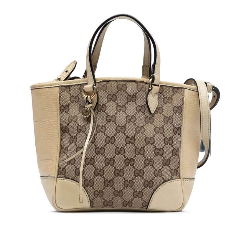 Gucci Small GG Canvas Bree Satchel Brown Canvas Good condition - Front View