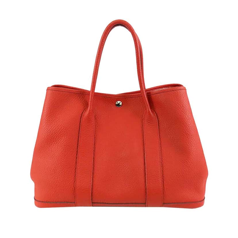 Hermès Country Garden Party 36 Red Leather Good condition - Front View