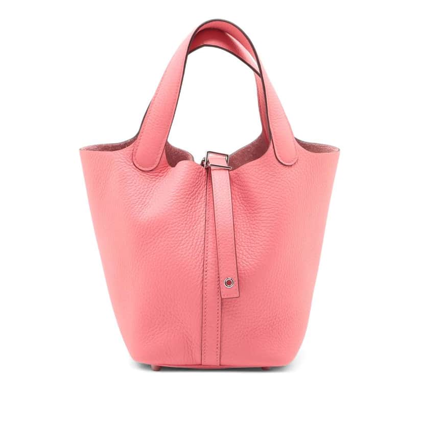 Hermès Clemence Picotin Lock 18 Pink Leather Very good condition - Front View