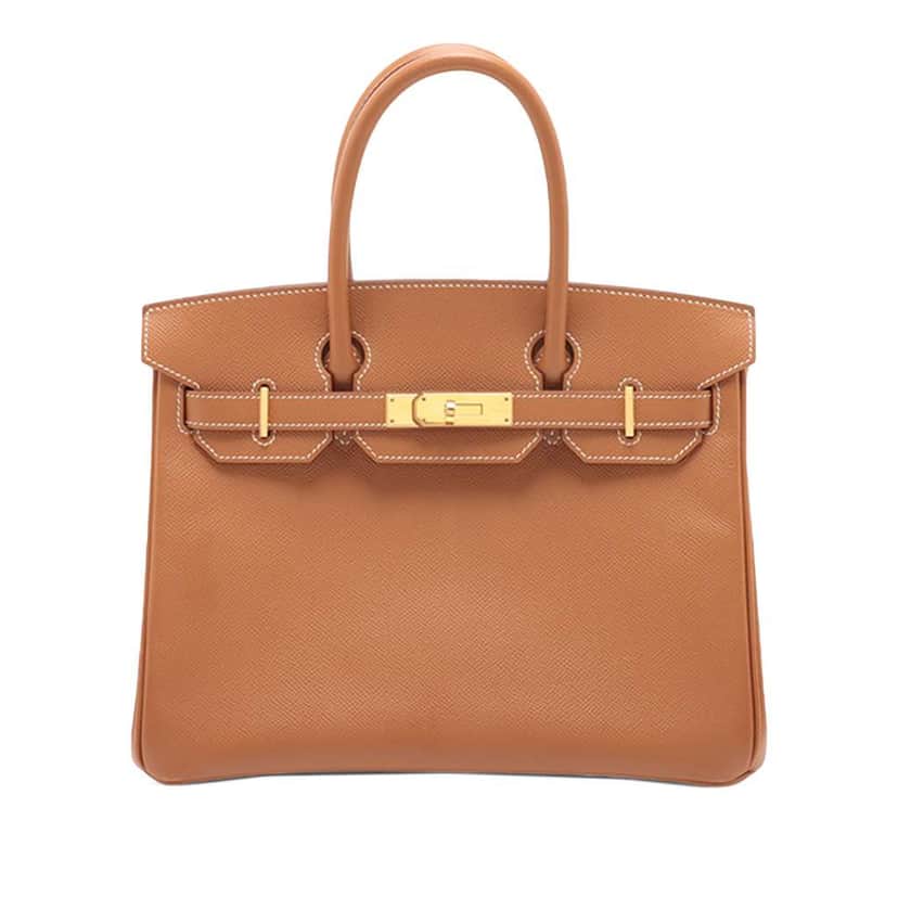 Hermès Epsom Birkin Retourne 30 Brown Leather Good condition - Front View
